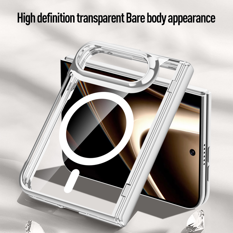 Glass Bed - Luxuriöse transparente magnetische Handyhülle für iPhone