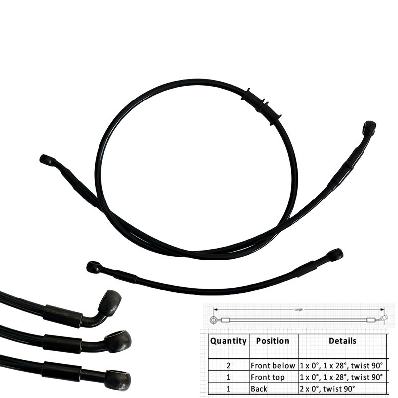 Ptfe Tube - AN3 Moto hydraulischer geflochtener Bremsschlauch aus