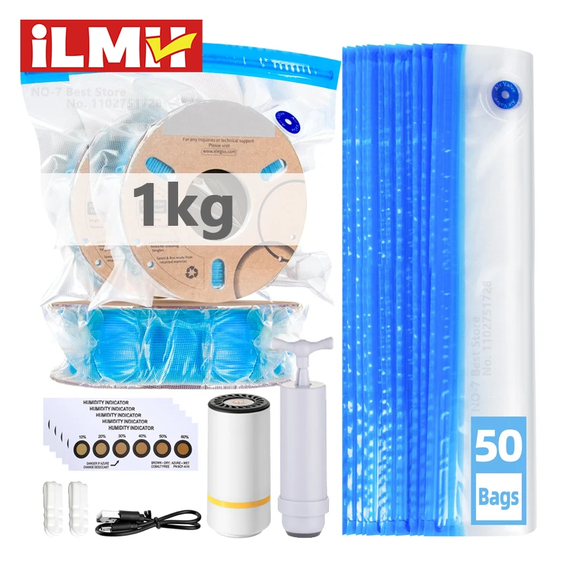3D Printer Stand - 3D-Drucker-Filament-Vakuumbeutel mit wiederaufladbarer elektrischer USB-Luftpumpe, Vakuumabdichtung