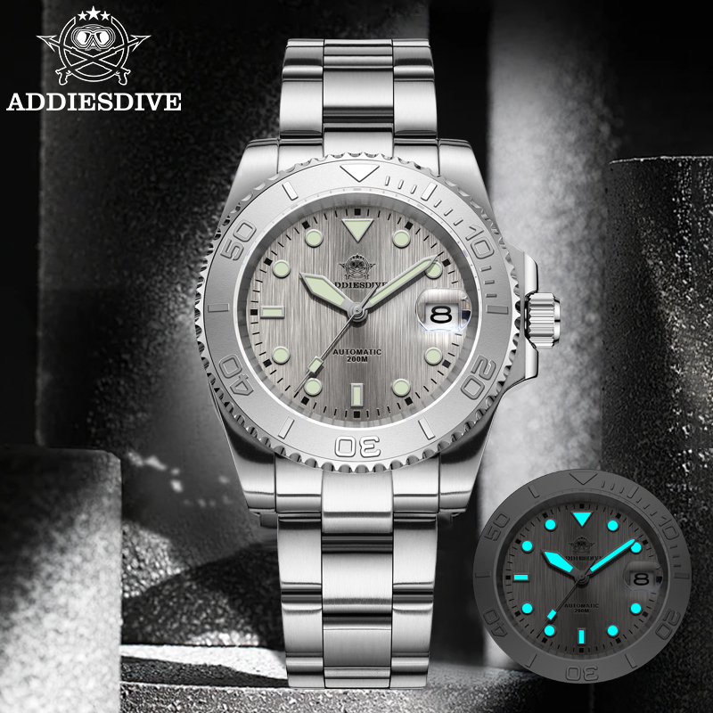 Glass Bed - ADDIESDIVE AD2087 Herrenuhr, wasserdicht, 20 Bar,
