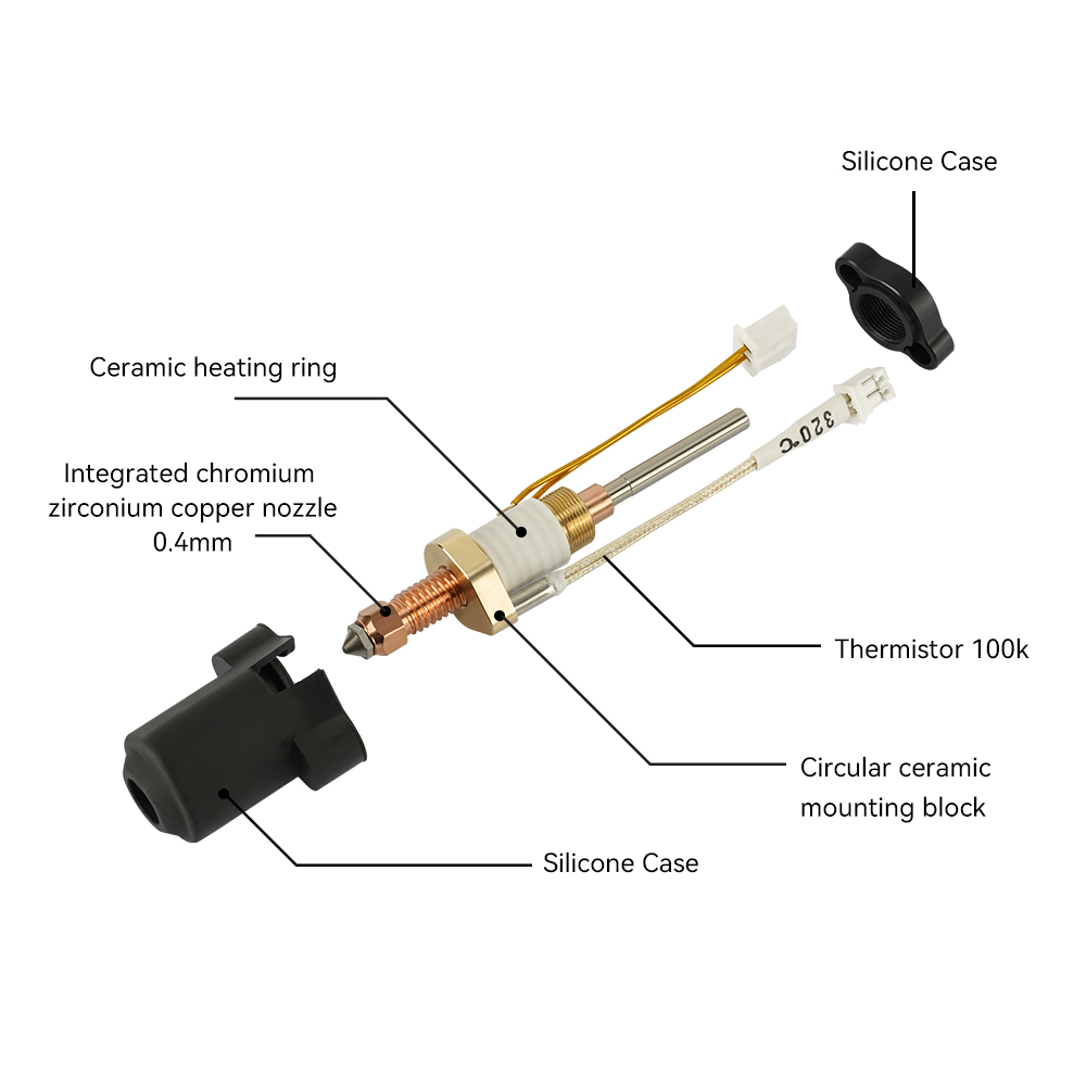 Hotend für Creality K1C K1 MAX – High Flow Ceramic Hotend Bewertung und Preis