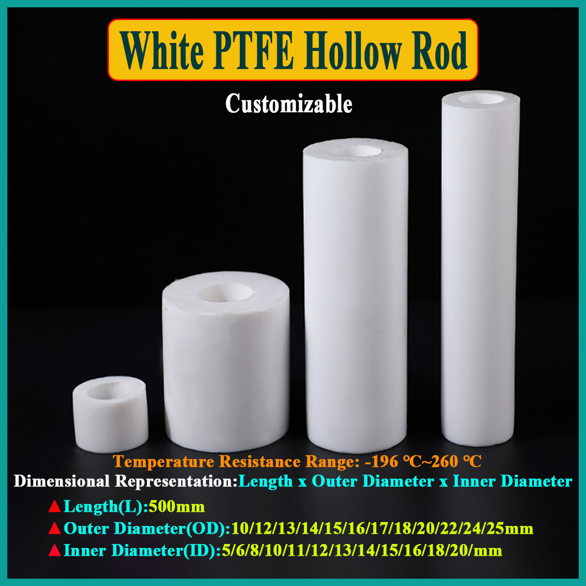 1 Stücke Weiß PTFE Hohlstab Po – Ptfe Tube Bewertung und Preis